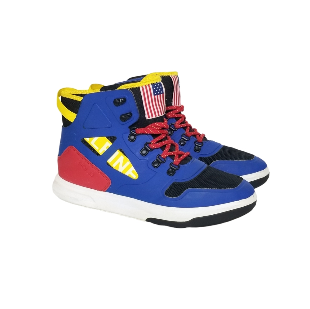 Polo Ralph Lauren Alpine Sport Colorblock  High Top Sneakers Size 5 Y  6.5 Women